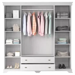 Zestawy Mebli Do Sypialni|Zestawy Mebli Do Salonu>GAŁA MEBLE Szafa biała z lustrami KOLONIA sosna andersen