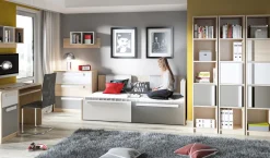 Zestawy Mebli Młodzieżowych|Szafy Młodzieżowe></noscript>ML Meble Szafa do pokoju młodzieżowego w stylu skandynawskim 80 cm DROP