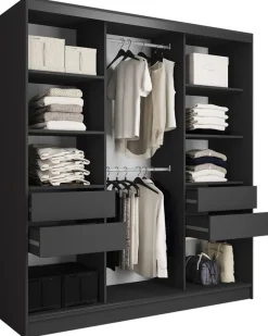 Zestawy Mebli Do Przedpokoju|Szafy Trzydrzwiowe>BROMARKT Szafa do przedpokoju 180 cm LOFT