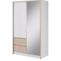 Szafy Do Salonu|Szafy Do Sypialni>PIASKI Szafa do salonu 130 cm biały dąb sonoma MALTA