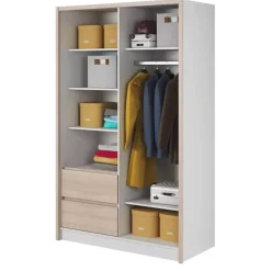 Szafy Do Salonu|Szafy Do Sypialni>PIASKI Szafa do salonu 130 cm biały dąb sonoma MALTA