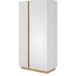 Meble Młodzieżowe|Zestawy Mebli Do Przedpokoju>LASKI Szafa do salonu biała połysk 96 cm LINDA