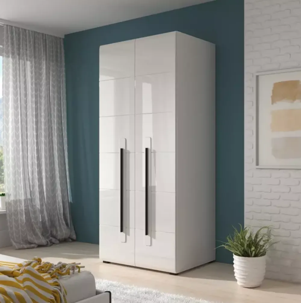 Zestawy Mebli Do Salonu|Szafy Młodzieżowe>Helvetia Szafa do salonu połysk TELOS biały