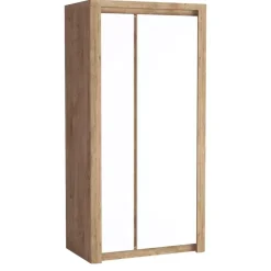 Szafy Dwudrzwiowe|Szafy Młodzieżowe>JARSTOL Szafa do salonu z drążkiem na wieszaki półki LANES