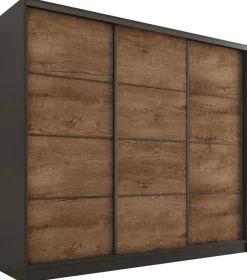 Zestawy Mebli Do Przedpokoju|Szafy Trzydrzwiowe>BROMARKT Szafa do sypialni 200 cm LOFT