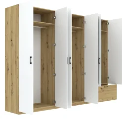 Szafy Do Sypialni|Szafy Otwierane>INTER MEBLE Szafa do sypialni 270 cm na ubrania nowoczesna ARLENE dąb artisan