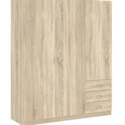 Zestawy Mebli Do Przedpokoju|Szafy Trzydrzwiowe></noscript>INTER MEBLE Szafa do sypialni 146 cm z szufladami GENTIO trzydrzwiowa dąb sonoma