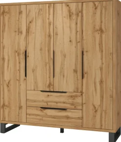 Meble Młodzieżowe|Zestawy Mebli Do Sypialni>Helvetia Szafa do sypialni w stylu loftowym z szufladami HALLE S