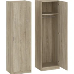 Meble Młodzieżowe|Szafy Młodzieżowe>INTER MEBLE Szafa do sypialni z drążkiem nowoczesna GENTIO dąb sonoma