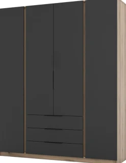 Szafy Młodzieżowe|Szafy Otwierane>Lempert Szafa do sypialni z półkami i szufladami KARAT 200 cm