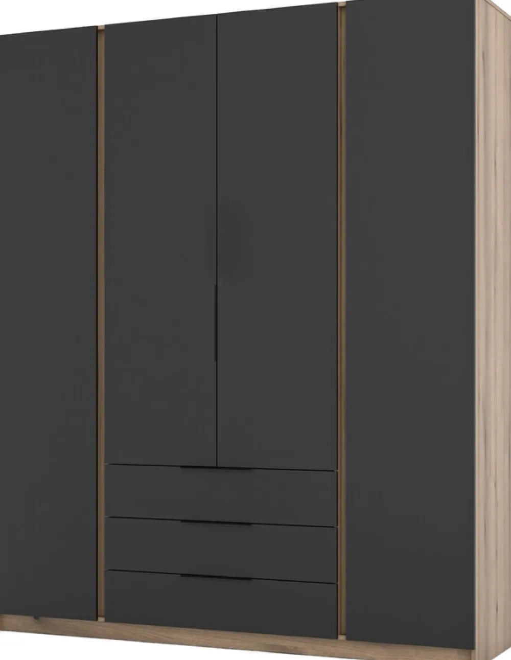 Szafy Młodzieżowe|Szafy Otwierane>Lempert Szafa do sypialni z półkami i szufladami KARAT 200 cm