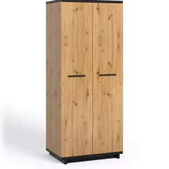 Meble Dla Dzieci|Zestawy Mebli Do Sypialni>GiB Meble Szafa dwudrzwiowa 90 cm Dąb artisan/czarny ISMENA