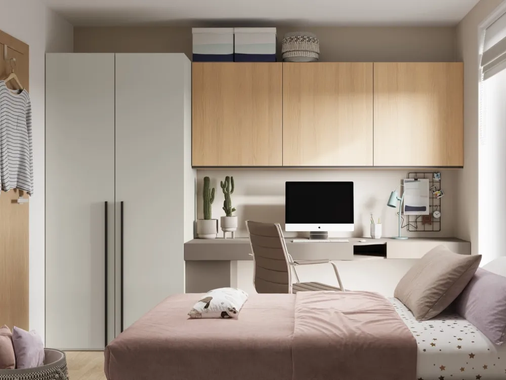 Szafy Otwierane>lenart. Szafa dwudrzwiowa 101 cm WOOW z półkami i drążkiem na wieszaki