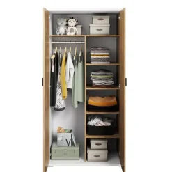 Meble Dla Dzieci|Zestawy Mebli Dziecięcych>lenart. Szafa dwudrzwiowa do pokoju dziecięcego 100 cm półki SIMI