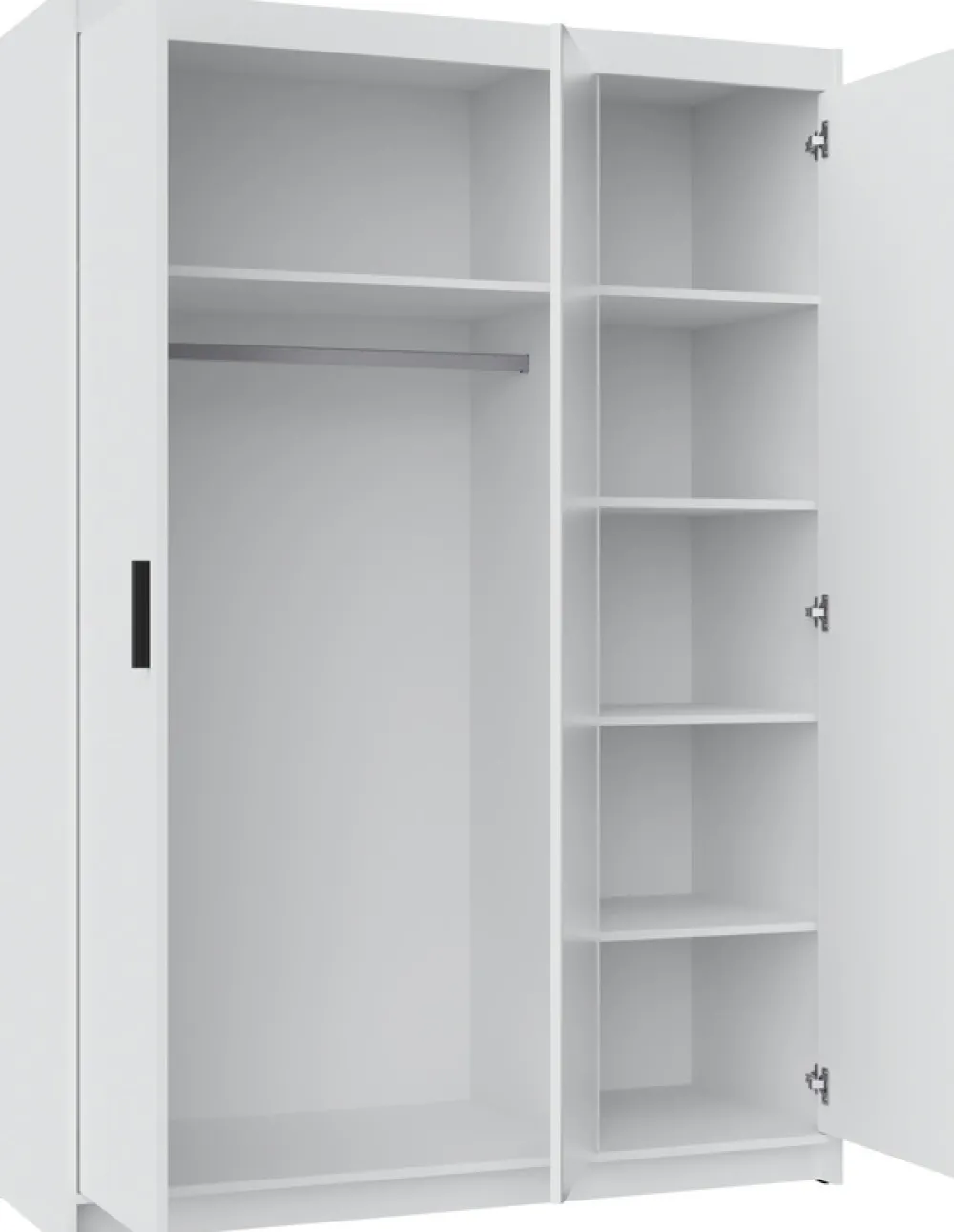 Garderoby|Meble Młodzieżowe>Lempert Szafa dwudrzwiowa modułowa z lustrem 133 cm do sypialni KUBA dąb sonoma