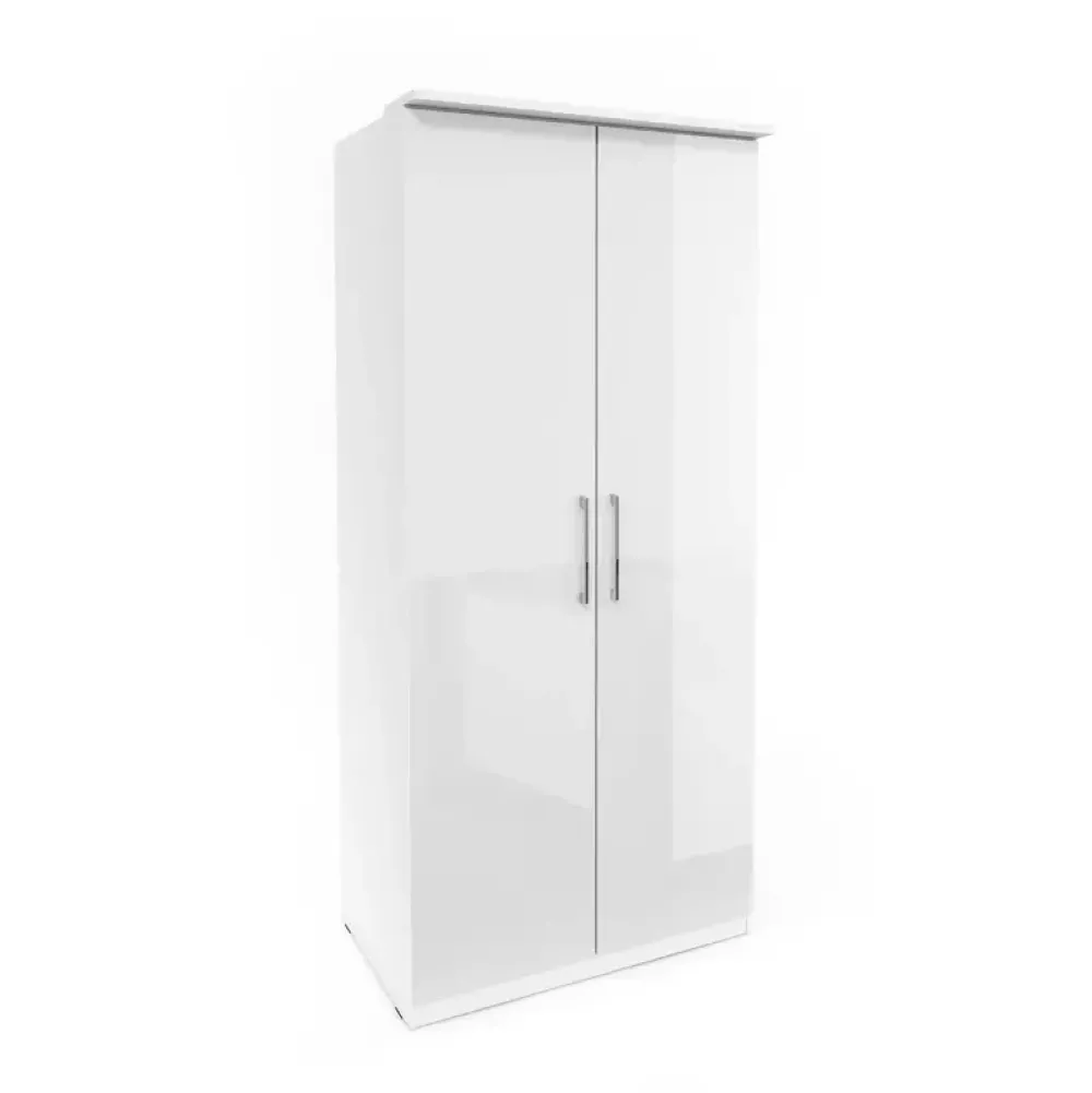 Szafy Modułowe|Szafy Dwudrzwiowe>Helvetia Szafa dwudrzwiowa SIERRA połysk biały