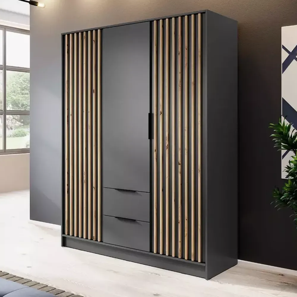 Meble Młodzieżowe|Zestawy Mebli Do Przedpokoju>PIASKI Szafa garderoba 155 cm KELLY