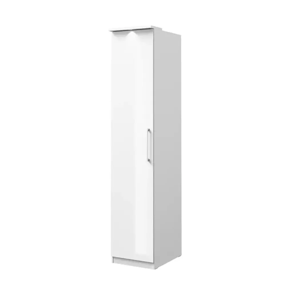 Szafy Młodzieżowe|Szafy Otwierane>Helvetia Szafa jednodrzwiowa SIERRA połysk biały