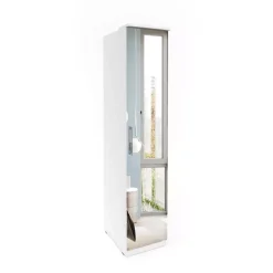 Szafy Młodzieżowe|Szafy Otwierane>Helvetia Szafa jednodrzwiowa z lustrem SIERRA połysk biały