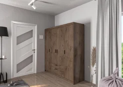 Zestawy Mebli Do Przedpokoju|Szafy Modułowe></noscript>Lempert Szafa modułowa 176 cm do przedpokoju z szufladami KUBA dąb lefkas