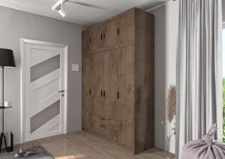 Zestawy Mebli Do Przedpokoju|Szafy Modułowe></noscript>Lempert Szafa modułowa 176 cm do przedpokoju z szufladami KUBA dąb lefkas