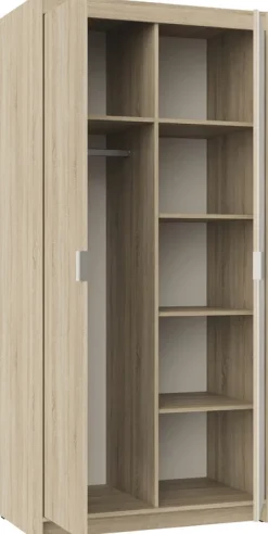 Garderoby|Meble Młodzieżowe>Lempert Szafa modułowa do salonu dwudrzwiowa KUBA dąb sonoma