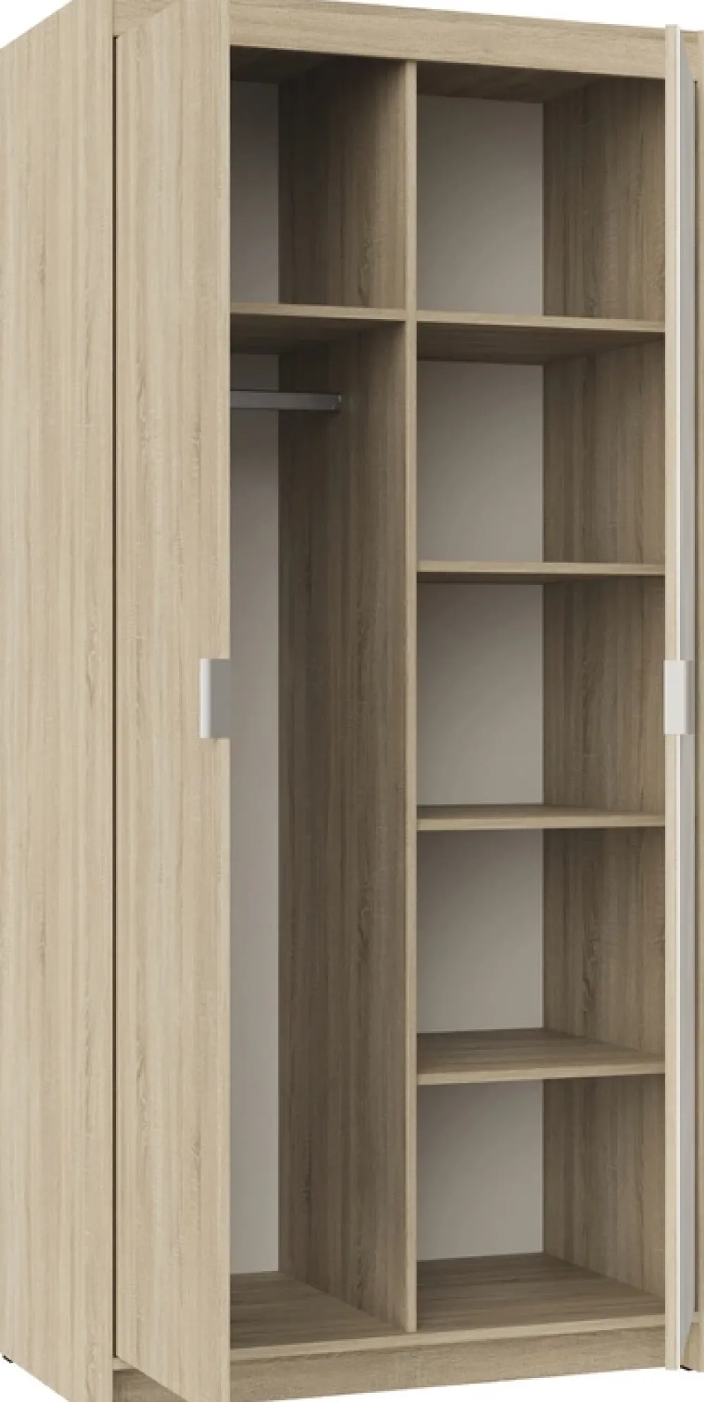 Garderoby|Meble Młodzieżowe>Lempert Szafa modułowa do salonu dwudrzwiowa KUBA dąb sonoma