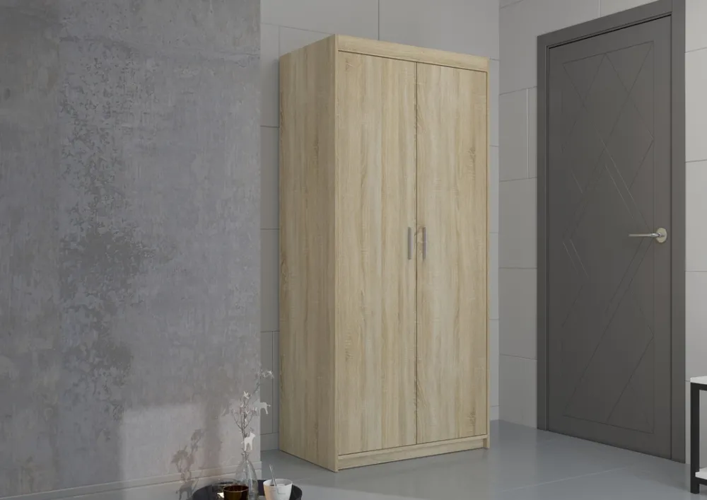 Garderoby|Meble Młodzieżowe>Lempert Szafa modułowa do salonu dwudrzwiowa KUBA dąb sonoma