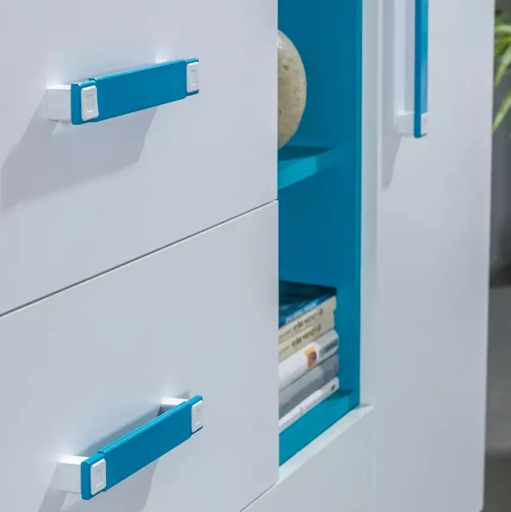 Zestawy Mebli Młodzieżowych|Szafy Dwudrzwiowe>DOMEL Szafa młodzieżowa 90 z szufladą TRAFIKO