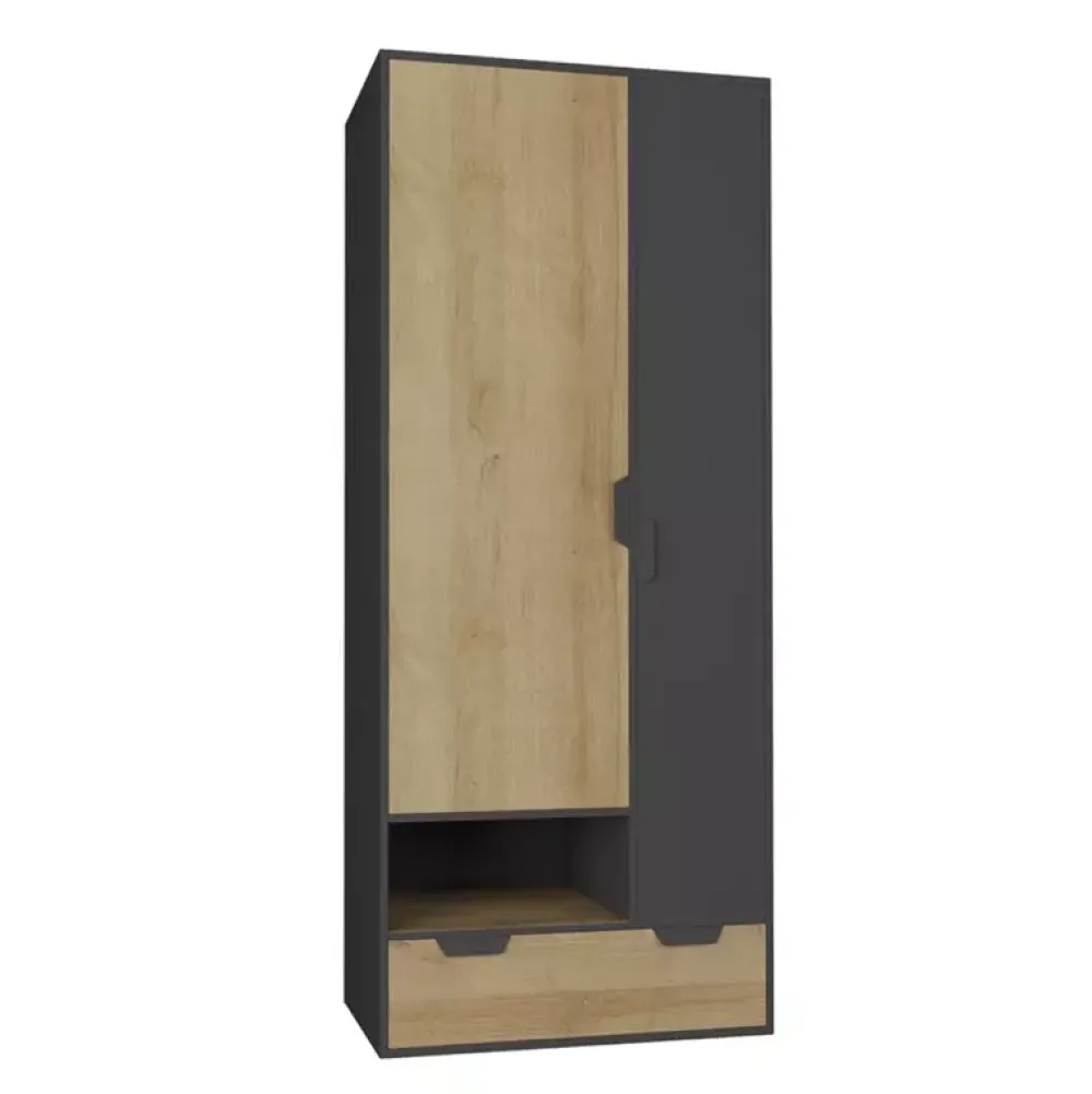 Zestawy Mebli Młodzieżowych|Szafy Dwudrzwiowe>MEBLAR Szafa młodzieżowa z szufladą NELSE