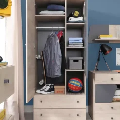 Zestawy Mebli Młodzieżowych|Szafy Dwudrzwiowe>MEBLAR Szafa młodzieżowa z szufladami DAPHNE
