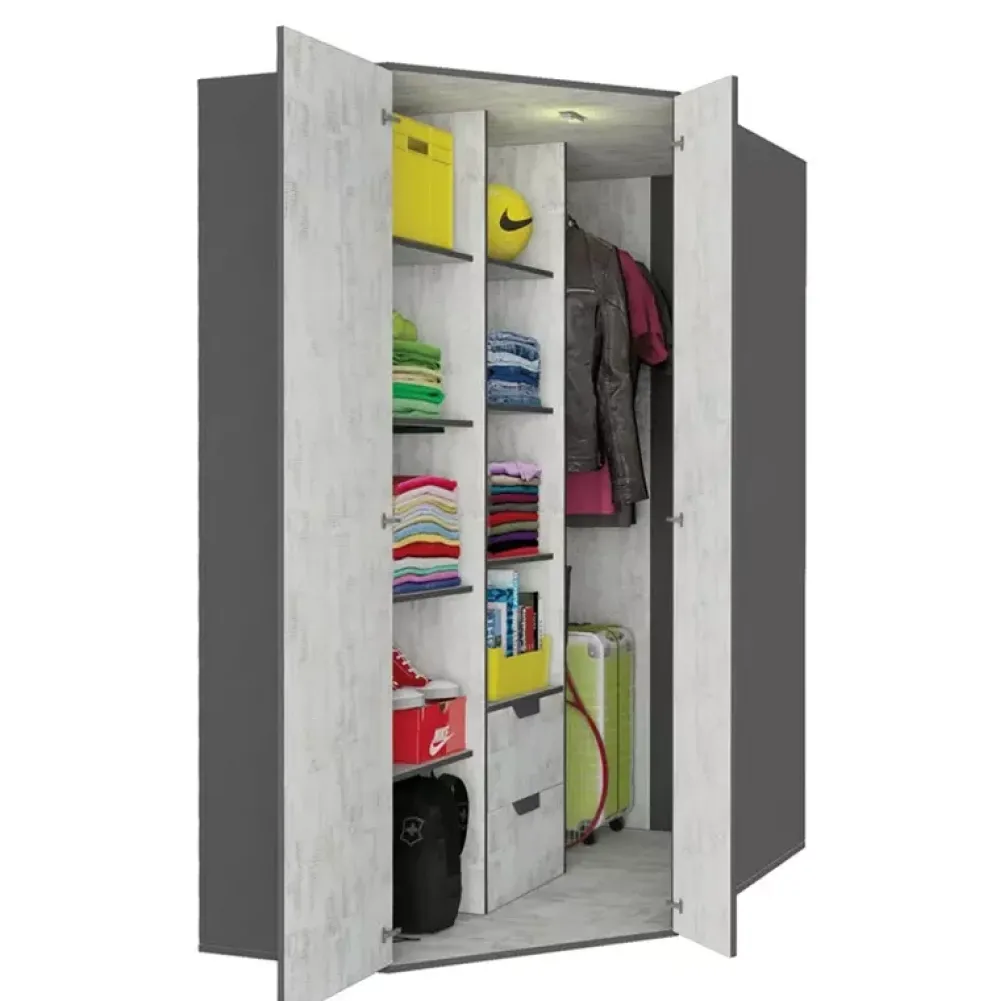 Meble Dla Dzieci|Zestawy Mebli Młodzieżowych>MEBLAR Szafa narożna do pokoju młodzieżowego NELSE