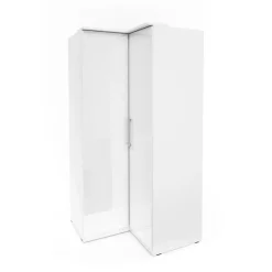 Szafy Dwudrzwiowe|Szafy Młodzieżowe>Helvetia Szafa narożna modułowa SIERRA biała biały
