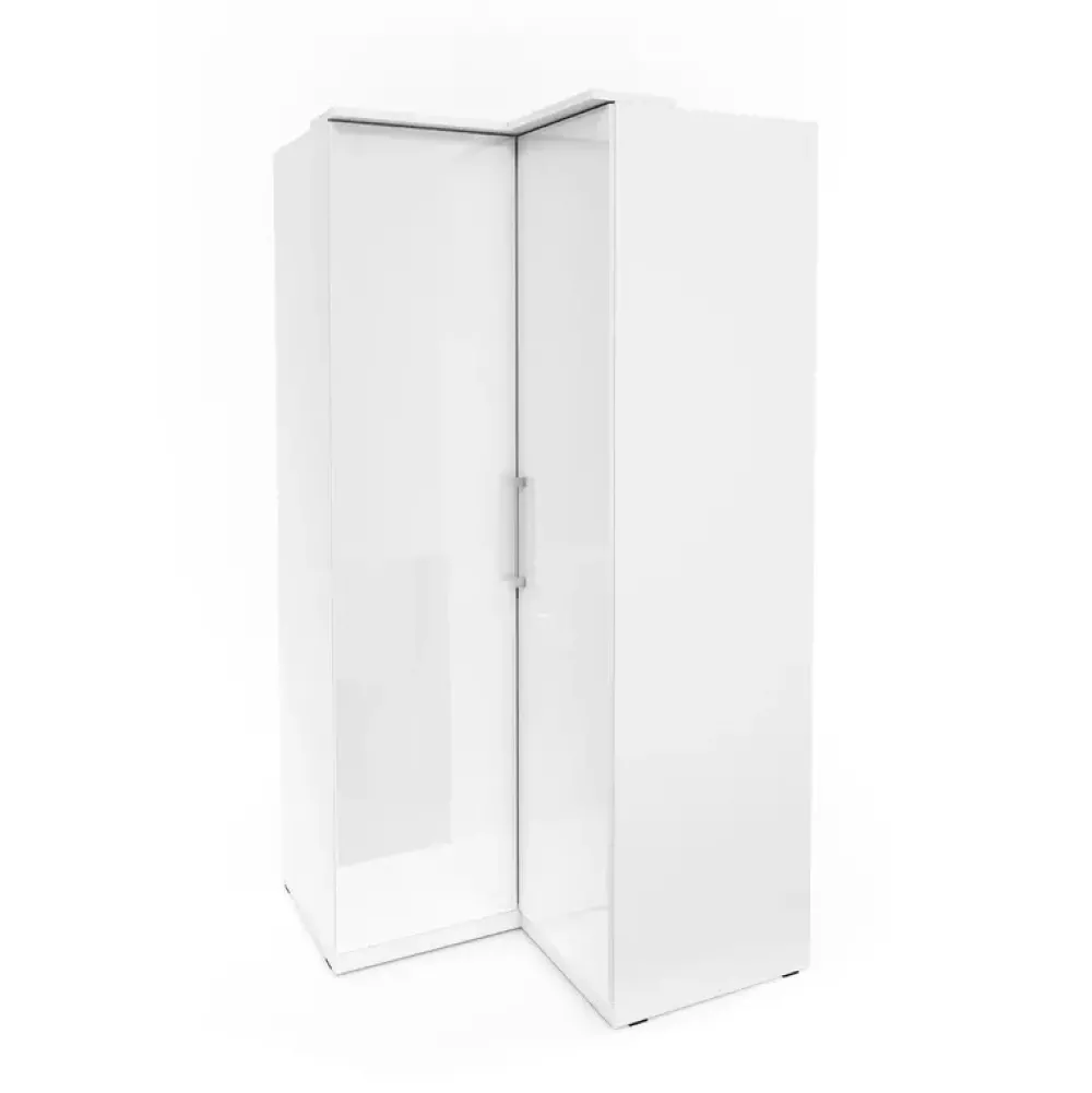 Szafy Dwudrzwiowe|Szafy Młodzieżowe>Helvetia Szafa narożna modułowa SIERRA biała biały