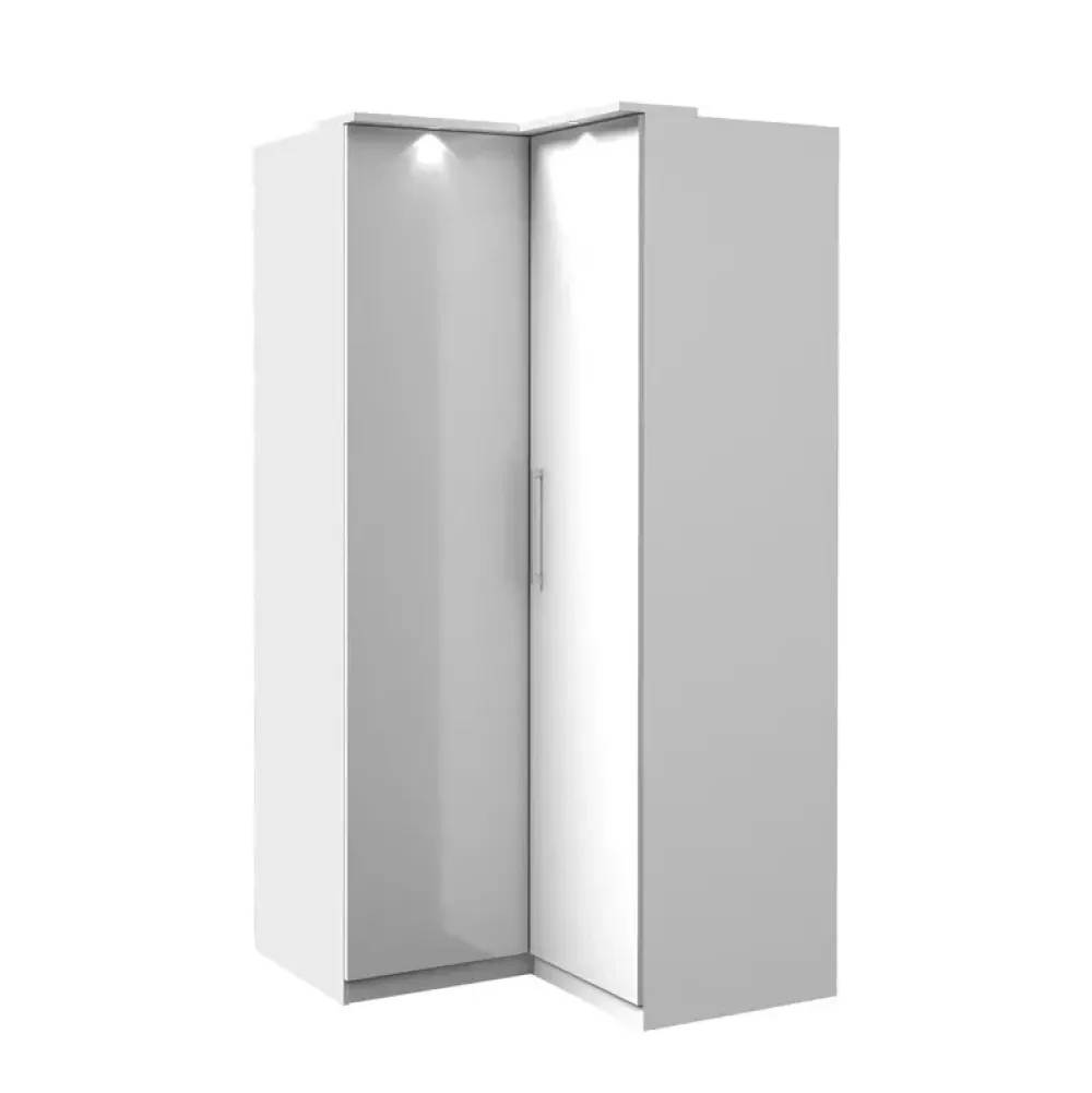 Szafy Dwudrzwiowe|Szafy Młodzieżowe>Helvetia Szafa narożna modułowa SIERRA biała biały