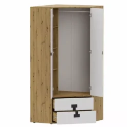 Meble Dla Dzieci|Zestawy Mebli Młodzieżowych>DOMEL Szafa narożna z szufladami Dąb Artisan INDEX