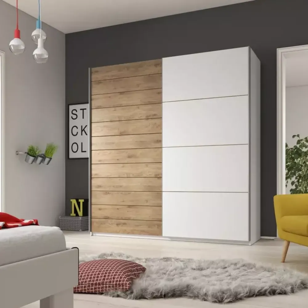 Zestawy Mebli Do Przedpokoju|Szafy Dwudrzwiowe>Helvetia Szafa przesuwna 220 cm bez lustra GALACTIC