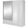 Szafy Dwudrzwiowe|Szafy Z Lustrem>PIASKI Szafa przesuwna 200 cm biała połysk ARIEL