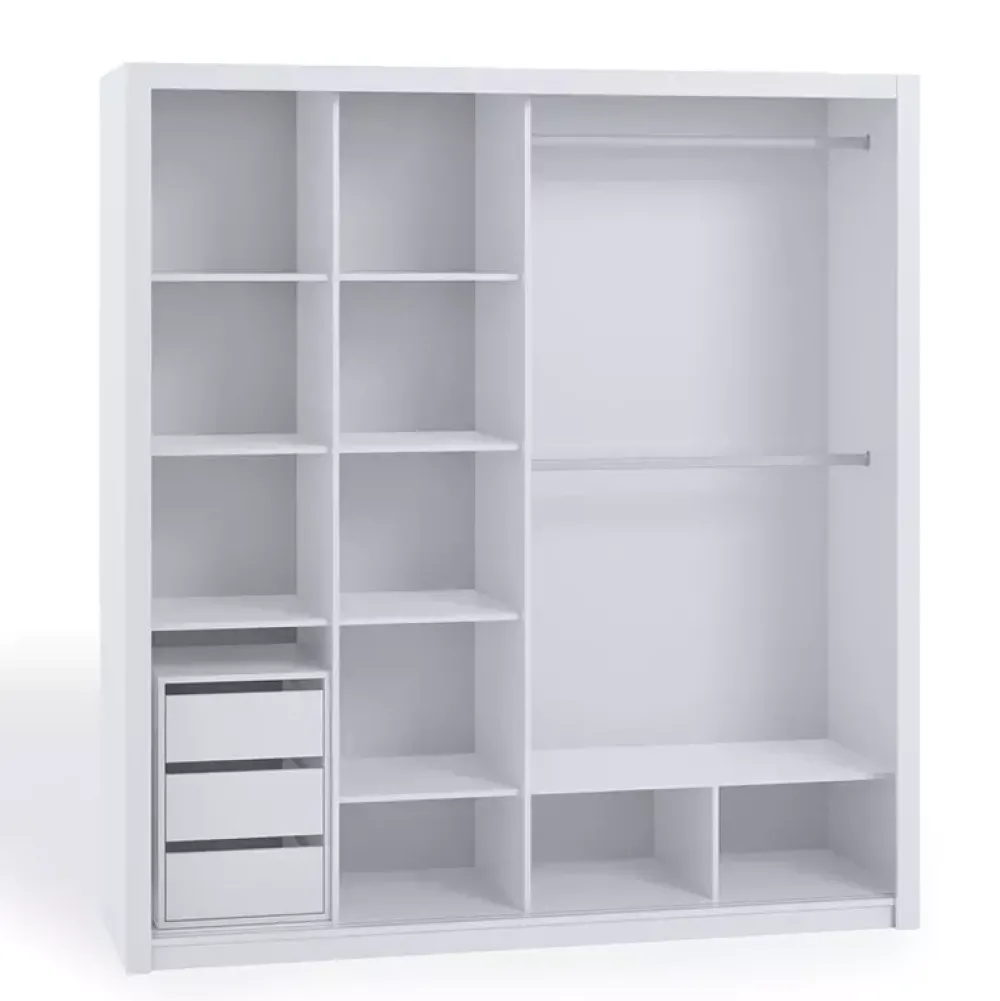 Zestawy Mebli Do Sypialni|Szafy Dwudrzwiowe>GiB Meble Szafa przesuwna 220 cm BELLA dąb artisan