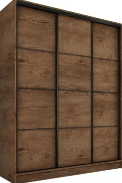 Zestawy Mebli Do Przedpokoju|Szafy Trzydrzwiowe>BROMARKT Szafa przesuwna 150 cm LOFT dąb lefkas