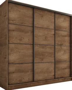 Zestawy Mebli Do Przedpokoju|Szafy Trzydrzwiowe>BROMARKT Szafa przesuwna 180 cm LOFT dąb lefkas