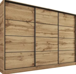 Zestawy Mebli Do Przedpokoju|Szafy Trzydrzwiowe>BROMARKT Szafa przesuwna 250 cm LOFT dąb wotan