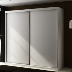 Zestawy Mebli Do Przedpokoju|Szafy Do Przedpokoju>KIER Szafa przesuwna 200 cm dwudrzwiowa TARO biały