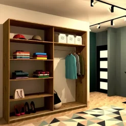 Zestawy Mebli Do Sypialni|Zestawy Mebli Do Salonu>Meblohand Szafa przesuwna 200 cm z lamelami NELGARI