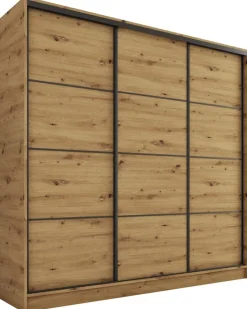 Zestawy Mebli Do Przedpokoju|Szafy Trzydrzwiowe>BROMARKT Szafa przesuwna 180 cm LOFT dąb artisan