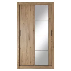 Zestawy Mebli Do Sypialni|Zestawy Mebli Do Przedpokoju></noscript>lenart. Szafa przesuwna do pokoju 120 cm lustro półki drążki ARTI dąb shetland