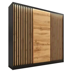 Zestawy Mebli Do Przedpokoju|Szafy Trzydrzwiowe>BROMARKT Szafa przesuwna do przedpokoju LOFT 200 cm