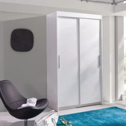 Meble Młodzieżowe|Meble Dla Dzieci>JUREK Szafa przesuwna do salonu z półkami 100 cm KIER