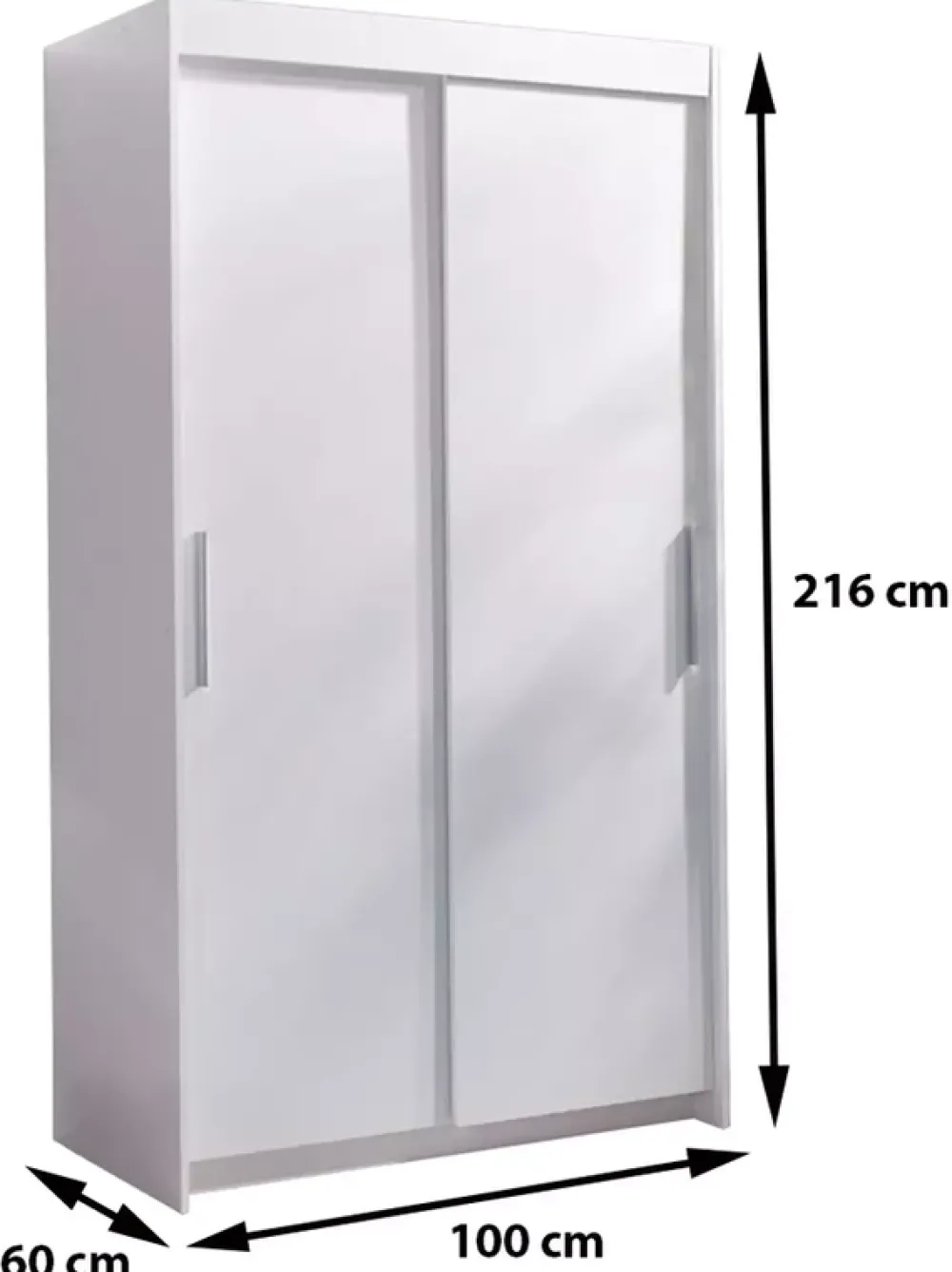 Meble Młodzieżowe|Meble Dla Dzieci>JUREK Szafa przesuwna do salonu z półkami 100 cm KIER