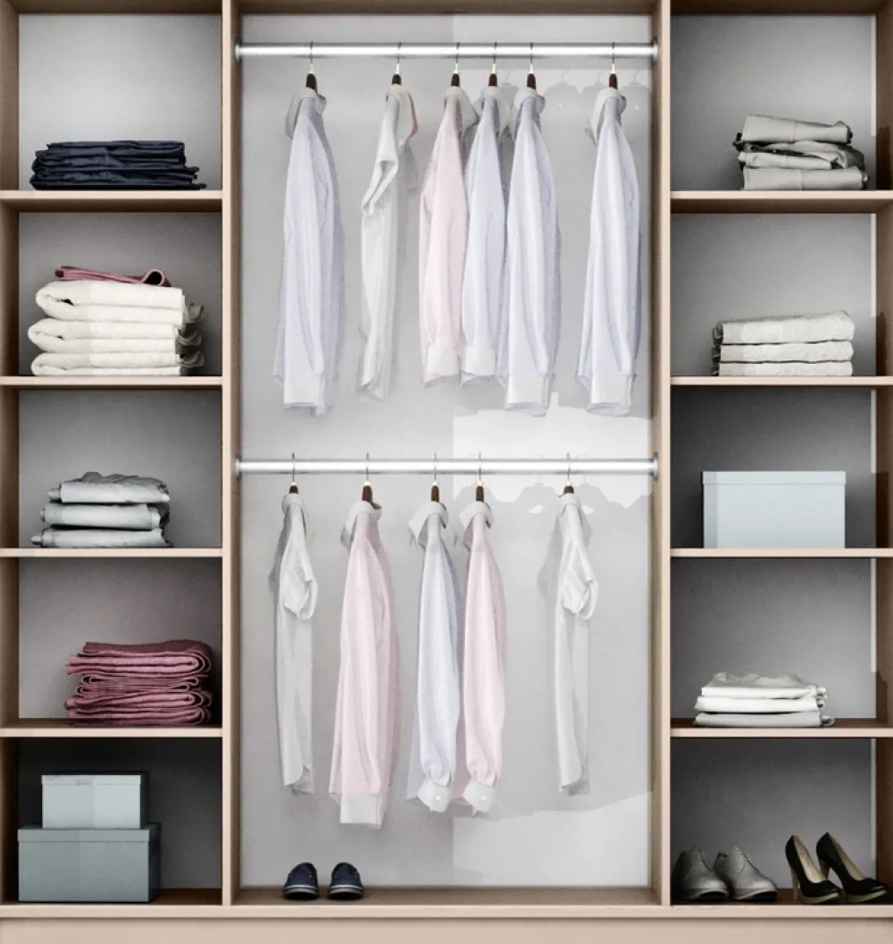 Szafy Z Lustrem|Szafy Przesuwne>Stolar Szafa przesuwna do sypialni czterodrzwiowa 210 cm lustrami i LED SANTINA